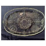 Mikasa Snowflake Chip and Dip Container 15" (Never Used)