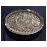 Vintage Towle Silver-Plated Serving Tray with Removable Glass Relish Insert