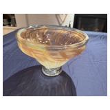 Unique Glass Bowl 10.5" Diameter x 7.5" Tall