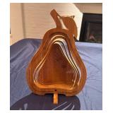 Collapsible Pear-Shaped Wooden Fruit Basket