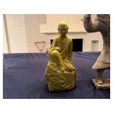 Two Decorative Asian Figurines: 6" x 12" Tall and 6" x 19" Tall