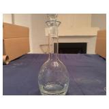 Set of Vintage Etched Wine/Juice Glasses (6) with Matching Decanter