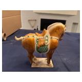 Tang Dynasty Style Sancai Glazed Pottery Horse
