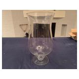 16" Handblown Glass Hurricane Vase