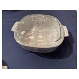 Two Blue Corn Flower Design Corningware bakeware - One Lid