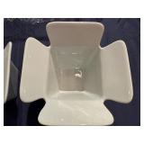 New Set of Four Porcelain Chinese Take-Out Containers