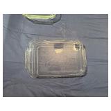 Three Rectangular Glass Pyrex Baking Dishes