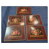 Vintage Pimpernel Cork Backed Placements "Flemish Flowers" - Set of 8