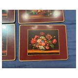 Vintage Pimpernel Cork Backed Placements "Flemish Flowers" - Set of 8