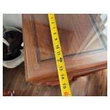 Intricately Carved Chinese Rich Wood Tone Display Stand or Side Table 1980