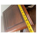 Intricately Carved Chinese Rich Wood Tone Display Stand or Side Table 1980