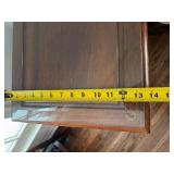 Intricately Carved Chinese Rich Wood Tone Display Stand or Side Table 1980