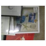 Tote of canvas pictures and frames...