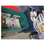 Covered tote filled with books...