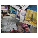 Covered tote filled with books...