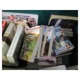 Covered tote filled with books...