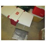 3 Coolers, one folds out into a tab...