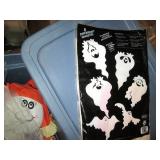 Large covered tote filled with Hall...