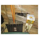 Yard tools, lighting, stool and gra...