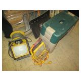 Yard tools, lighting, stool and gra...