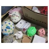 Milkasa glass, piggy bank collectio...