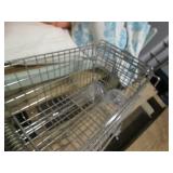 Baby doll in crib, toy shopping car...