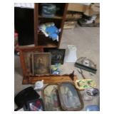 Wood display shelf with plethora of...