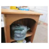 Wood display shelf with plethora of...