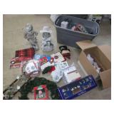 Large lot of Christmas decor and su...