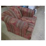 Burgundy arm chair...