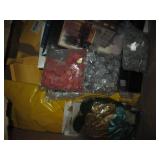 Box of craft tiles, blooms, vintage...