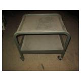 Smalletal cart on wheels, 22" tall...