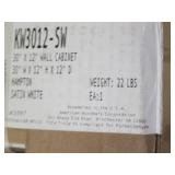 30" wide 12" tall white cabines...