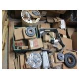 Pallet full of assorted pulleys and...