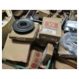 Pallet full of assorted pulleys and...