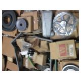Pallet full of assorted pulleys and...