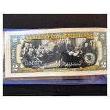 Declaration of Independence Dual Sided Commemorative $2 Dollar Bill