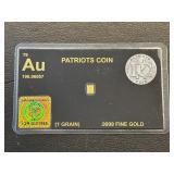 1 Grain .999 Fine Gold