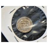 1886 1/4 Real Silver