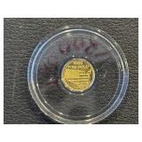 1/200th Ounce .999 Fine Gold Round