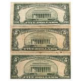 1953 Blue Seal $5 Dollar Silver Certificates