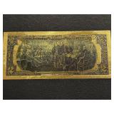 24K Gold Foil $2 Dollar Note