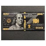 24K Gold Foil $100 Dollar Note