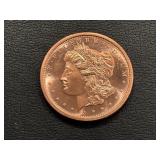 1 Ounce .999 Fine Copper Round