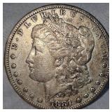1881 Morgan Dollar $1 with Toning