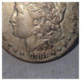 1881 Morgan Dollar $1 with Toning