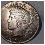 1922 Peace Dollar $1 VF+ w/Toning