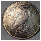 1922 Peace Dollar $1 VF+ w/Toning