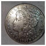 1921 S Morgan Dollar, AU withToning