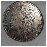 1921 S Morgan Dollar, AU withToning